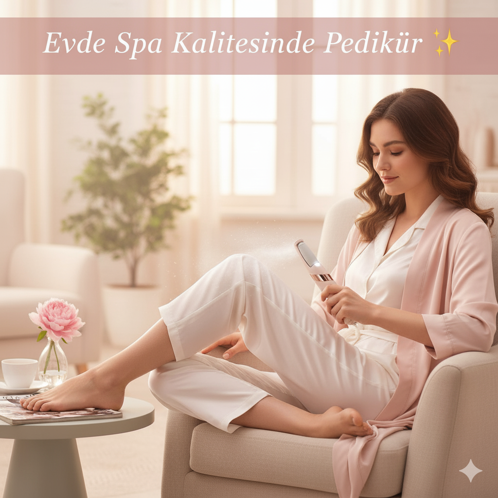 PediLüks Ultra Pro – Spa Kalitesinde Elektrikli Topuk Törpüsü Seti