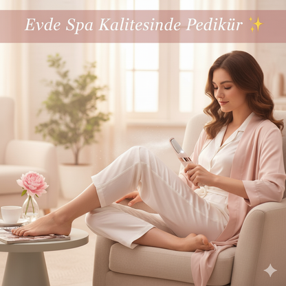 PediLüks Ultra Pro – Spa Kalitesinde Elektrikli Topuk Törpüsü Seti