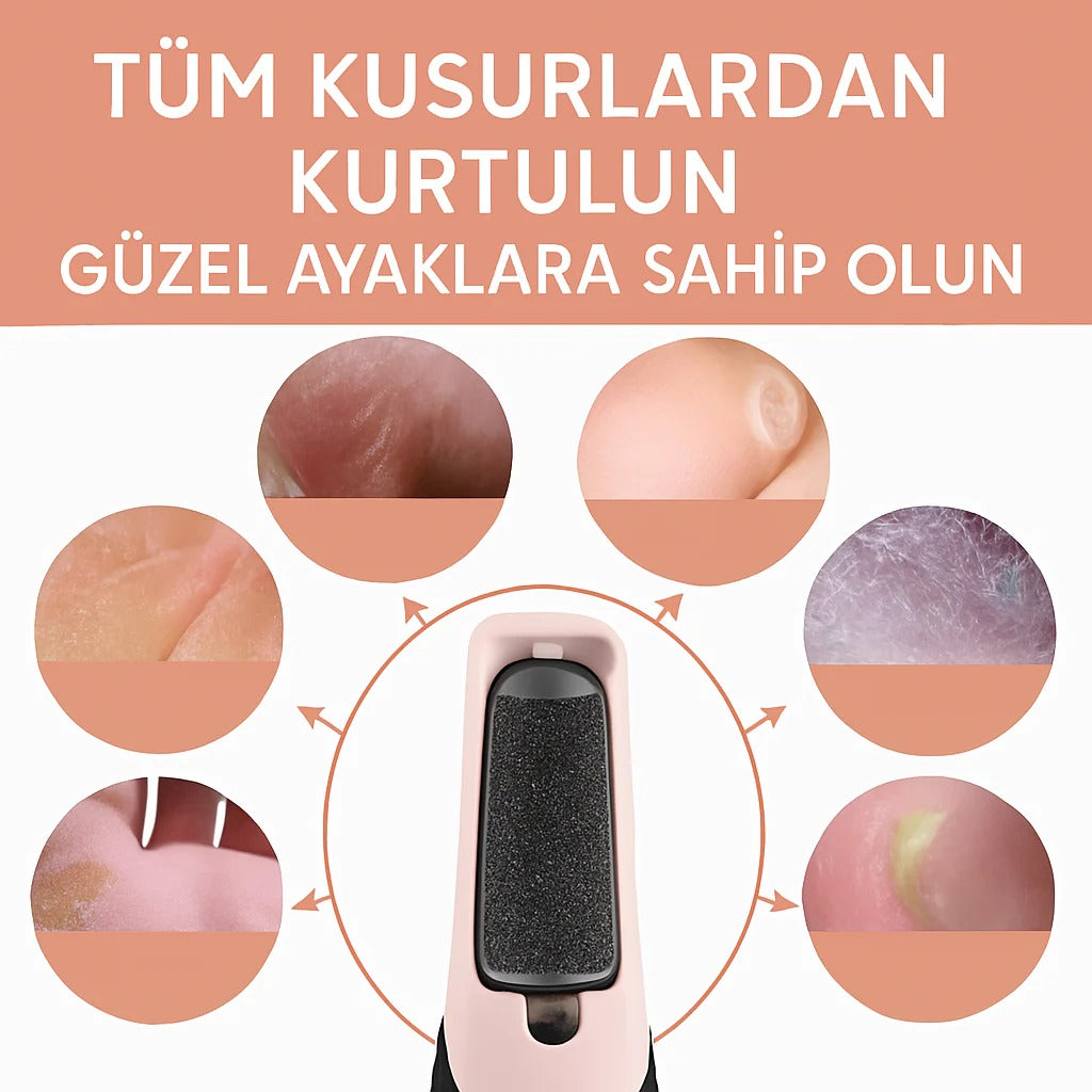 PediLüks Pro – Elektrikli Topuk Törpüsü | Evde Spa Kalitesinde Pedikür